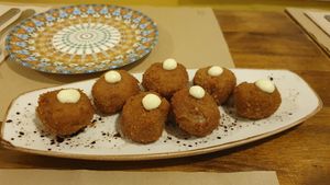 Croquetas de Boletus (setas) #Veganuary at La Tomasa de Jorge Juan in Madrid