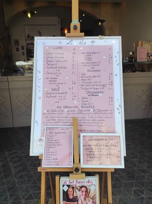 Menu at Jolly Chocolat in Bordeaux