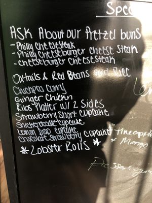 Special menu  at My Mama's Vegan in Baltimore