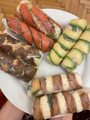 Various summer rolls - all yummy! at Vevi in Vienna