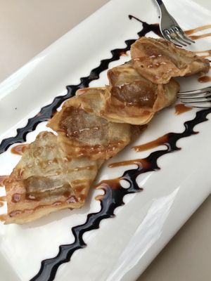 Fried banana at Vevi in Vienna