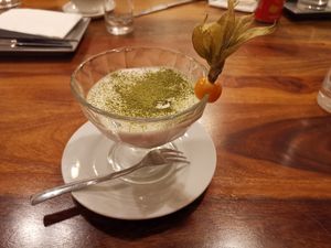 Matcha Tiramisu at Vevi in Vienna
