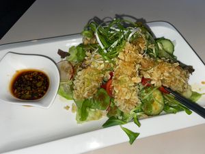 Crispy Shrimp Salad 
(Menu was in German so I don’t know the name at Vevi in Vienna