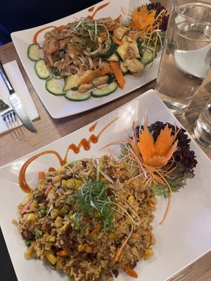 Rice dish + noodle dish #Veganuary at Vevi in Vienna