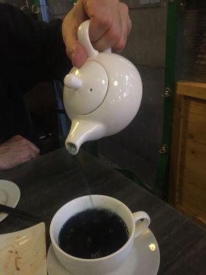 The blue butterfly tea at Vevi in Vienna