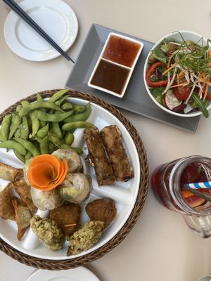 Vegan platter   at Vevi in Vienna