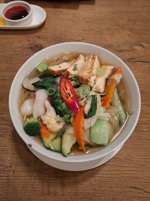 Pho with tofu and vegetables at Vevi in Vienna