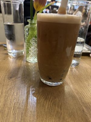 Iced coffee with boba   at Vevi in Vienna