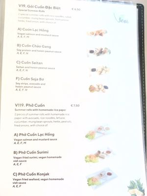 Newly designed menu at Vevi in Vienna