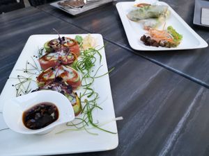 vegan sushi and summer rolls at Vevi in Vienna