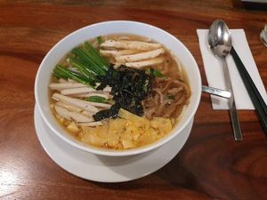 Noodle soup at Vevi in Vienna