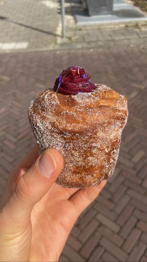  Blackberry and raspberry Cruffin   at Loaf Sourdough Bakery in Utrecht