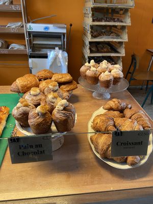 Apple pie cruffin on the lower left: quite good, but the dough was overbaked. at Loaf Sourdough Bakery in Utrecht