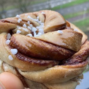 Cinnamon bun. Always a hit  at Loaf Sourdough Bakery in Utrecht