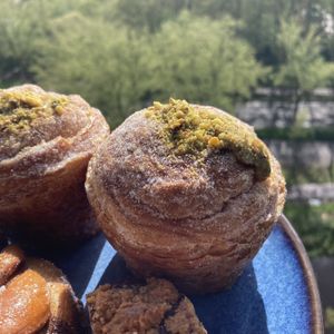 Pistachio cruffin. Very good  at Loaf Sourdough Bakery in Utrecht