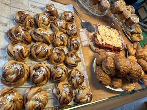 Some of the beautiful pastries!  at Loaf Sourdough Bakery in Utrecht