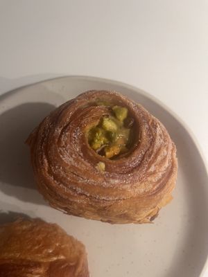 Pistachio cruffin  at Loaf Sourdough Bakery in Utrecht