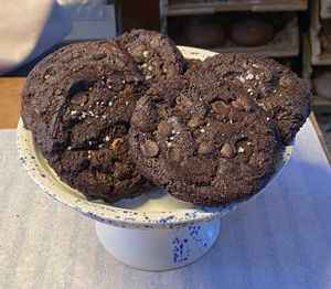 Double-chocolate cookies 18 Jan 2025  at Loaf Sourdough Bakery in Utrecht