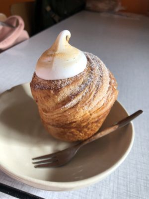 lemon meringue cruffin  at Loaf Sourdough Bakery in Utrecht