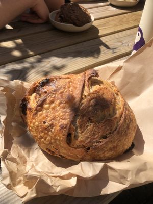 sundried tomato sourdough and cookie hazelnut espresso   at Loaf Sourdough Bakery in Utrecht