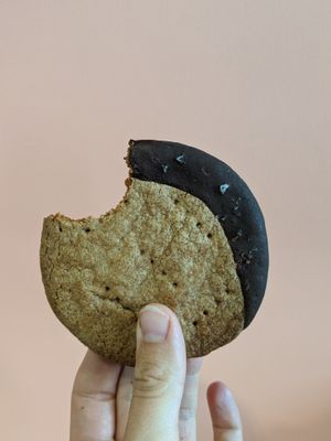 Salted chocolate rye cookies at Loaf Sourdough Bakery in Utrecht