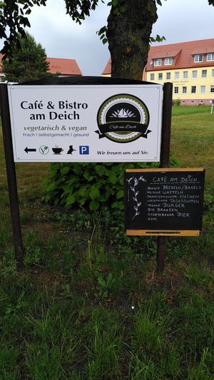 Sign at Am Deich in Peenemuende