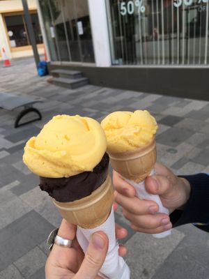 Delicious vegan ice creams in vegan cones at Pahit Ice in Paphos