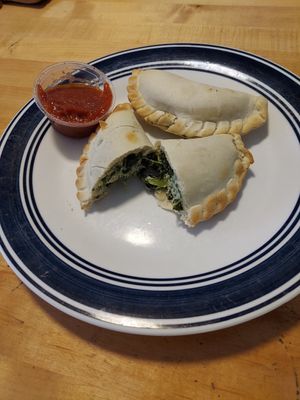 spinach empanadas at Freakin' Vegan - Take Out & Delivery in Ridgewood