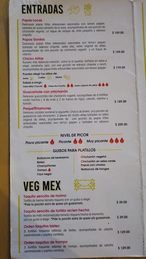 Menu 7/2024 at Revolucion Verde - Colonia Centro in Monterrey