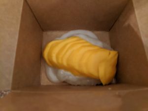 Mango sticky rice.  It looks like goop, but those are individual slices of mango. at Ocha Thai Kitchen and Cafe in Centreville