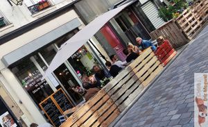 Terrace at Amendūla Café in Paris