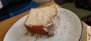 Lemon cake at Amendūla Café in Paris