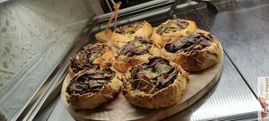 Home made Froletta with vegan cheese at Amendūla Café in Paris