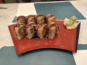 Vegan eel roll  at The Vegetable Garden in Silver Spring