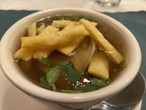 Won ton soup  at The Vegetable Garden in Silver Spring