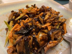 Crispy Beef (actually black mushrooms)  at The Vegetable Garden in Silver Spring