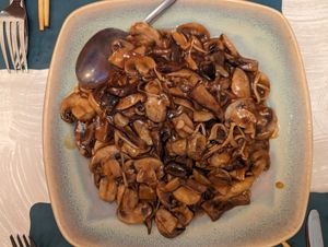 Tofu steak with mushrooms at The Vegetable Garden in Silver Spring