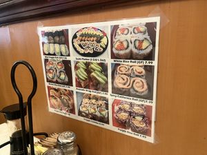 Sushi menu  at The Vegetable Garden in Silver Spring