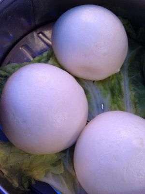 Red bean buns- 4 per order yum! at The Vegetable Garden in Silver Spring