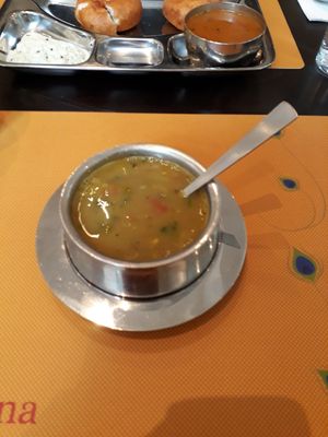Dal soup, very rich in flavour at Krishna Vilas in Eindhoven
