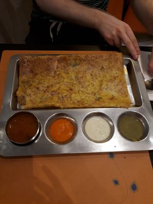 Onion rava dosa (vegan) at Krishna Vilas in Eindhoven
