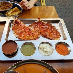Uthappam onion & tomato at Krishna Vilas in Eindhoven