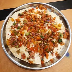 Masala papad at Krishna Vilas in Eindhoven