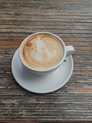 Soy Flat White at Claire's Wholesome Kitchen in Springfield Central