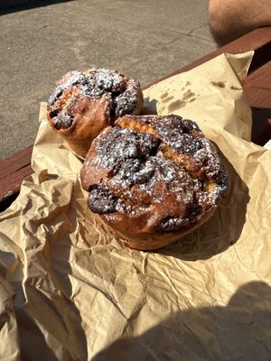 Kumquat and chocolate muffin  at Flour Water Salt in Kiama
