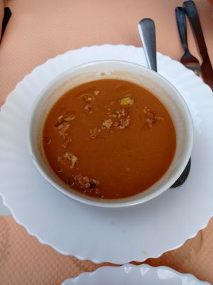 Gazpacho at Sabores del Mundo  in Barcelona