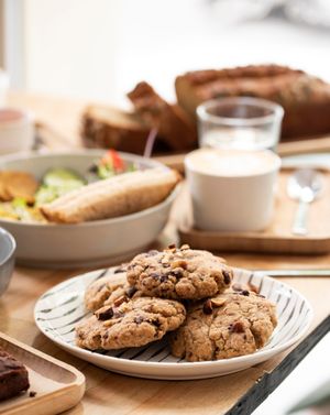 Hazelnut cookie  at NEØ Coffee House in Barcelona