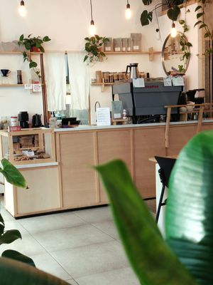 Specialty coffee, Marzocco  at NEØ Coffee House in Barcelona