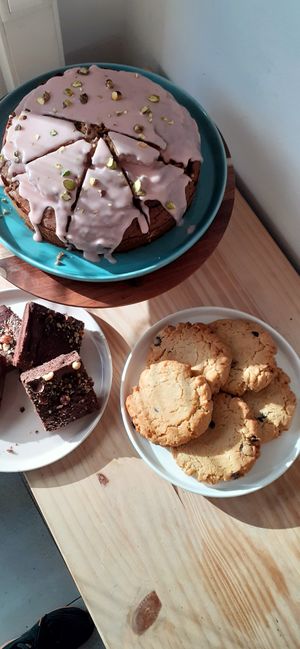 Homemade pastries at NEØ Coffee House in Barcelona