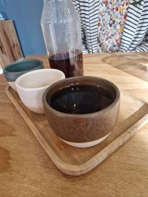 Batch brew (foreground) at NEØ Coffee House in Barcelona